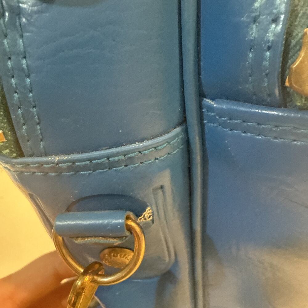 Rare Vintage 1970’s Blue Vinyl Adidas Trefoil Sports,Carryon,Weekend Bag - Picture 5 of 16